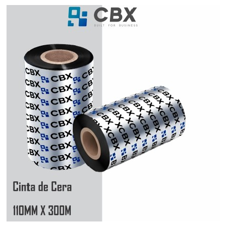 Ribbon Cera Negro CBX 110mm x 300mts Core 1" para Impresoras Térmicas