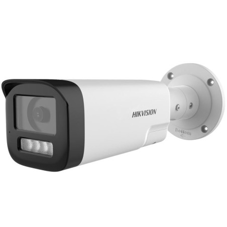 CÁMARA ANALÓGICA TUBO 3K HIKVISION DS-2CE19K0T-LXTS AUDIO 2 VÍAS Y SIRENA IR 80M LENTE 6MM IP67