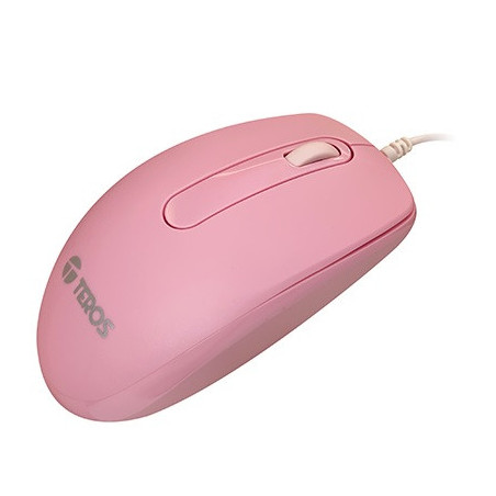 Mouse USB Óptico Teros TE-1221S 1000 DPI 3 Botones Rosado