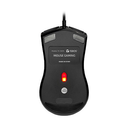 Mouse Gamer USB Teros TE-5167N Óptico 12800 DPI RGB Negro