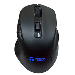 Mouse Gamer Triple Modo Teros TE-5168N Inalámbrico/Bluetooth/USB 6400 DPI RGB Negro