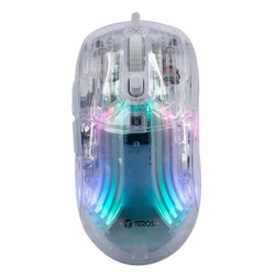 Mouse Gamer USB Teros TE-1216G RGB Transparente | Mouse Gamer Teros