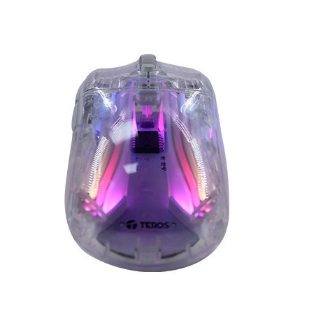 Mouse Gamer USB Teros TE-1216G RGB Transparente 2 Botones