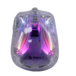 Mouse Gamer USB Teros TE-1216G RGB Transparente | Mouse Gamer Teros