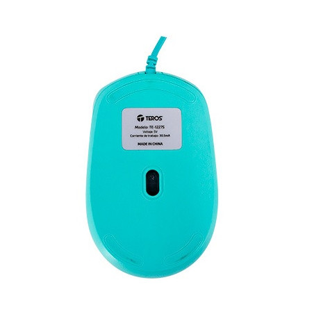 Mouse USB Óptico Teros TE-1227S Verde 1600 DPI 4 Botones