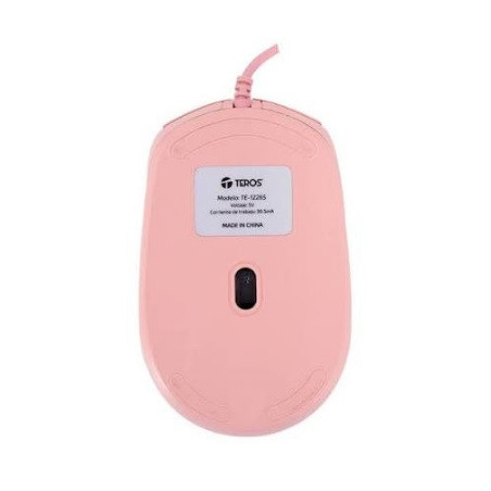 Mouse USB Óptico Teros TE-1226S Rosado 4 Botones 800-1600 DPI