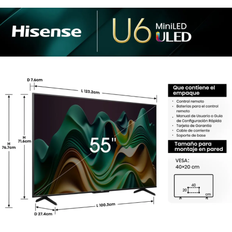 Televisor Smart TV Hisense 55” 4K Google TV