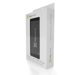 USB HUB 4 PUERTOS USB 2.0 KLIP XTREME KUH-400B COLOR NEGRO