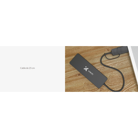 USB Hub 4 Puertos USB 3.0 Xtech XTC-390 5Gbps