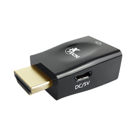 Adaptador Conversor de Video HDMI a VGA Xtech XTC-361 HDMI Macho a VGA Hembra